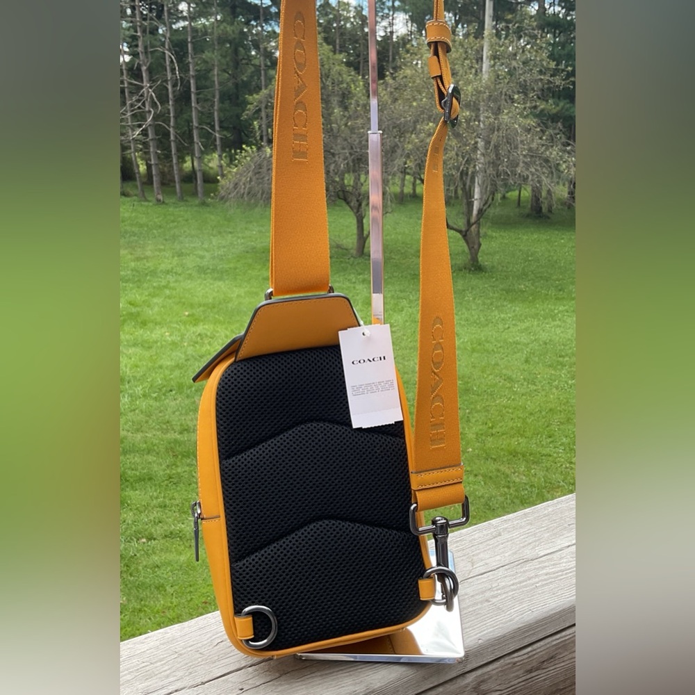 Coach Men's Racer Sling - Mandarin Orange NWT - Picture 7 of 11